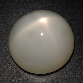 20.19캐럿 천연 크림 스타 문스톤, 라운드 컷, 16.56 mm, 투명한