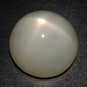 20.19캐럿 천연 크림 스타 문스톤, 라운드 컷, 16.56 mm, 투명한
