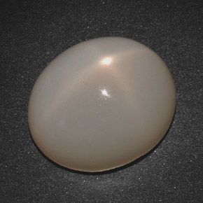 20.07캐럿 천연 크림 스타 문스톤, 타원형 컷, 18×15.5 mm, 투명한
