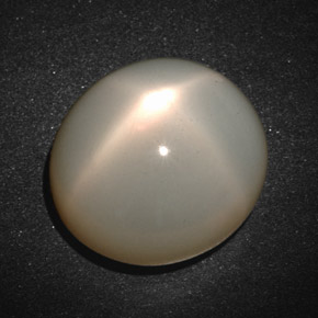 19.33캐럿 천연 크림 스타 문스톤, 타원형 컷, 16.7×15.3 mm, 투명한