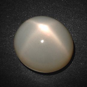 19.33캐럿 천연 크림 스타 문스톤, 타원형 컷, 16.7×15.3 mm, 투명한