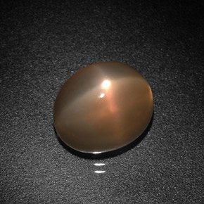 4.98캐럿 천연 크림 피치 스타 문스톤, 타원형 컷, 10.4×8.8 mm, 투명한