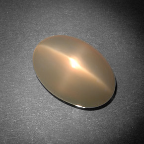 8.29캐럿 천연 크림 스타 문스톤, 투명한, 14.6×9.8 mm, 투명/반투명