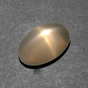 7.38캐럿 천연 크림 스타 문스톤, 투명한, 투명/반투명