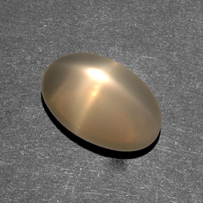 7.38캐럿 천연 크림 스타 문스톤, 투명한, 투명/반투명