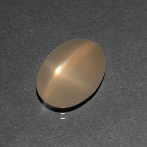 7.09캐럿 천연 오렌지 크림 스타 문스톤, 투명한, 15.1×11.1 mm, 투명/반투명