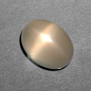 10.79캐럿 천연 크림 스타 문스톤, 투명한, 15×11.2 mm, 투명/반투명
