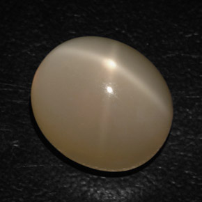 16.54캐럿 천연 크림 스타 문스톤, 투명한, 15.4×13.5 mm, 투명/반투명