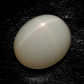 16.36캐럿 천연 크림 스타 문스톤, 투명한, 15.2×12.7 mm, 투명/반투명
