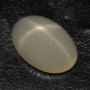 10.93캐럿 천연 크림 스타 문스톤, 투명한, 17.7×12 mm, 투명/반투명