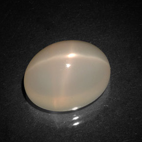 8.79캐럿 천연 피치 오렌지 스타 문스톤, 투명한, 13.4×10.2 mm, 투명/반투명