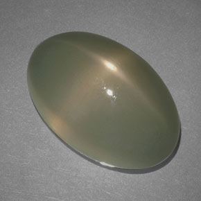 17.69캐럿 천연 연기 스타 문스톤, 타원형 컷, 투명한