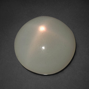 9.61캐럿 천연 크림 스타 문스톤, 투명한, 14.49 mm, 투명/반투명