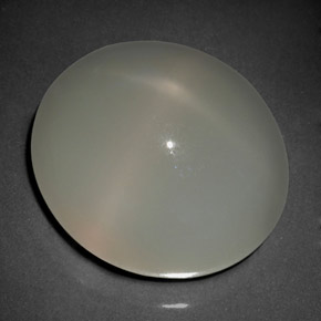 20.62캐럿 천연 크림 스타 문스톤, 투명한, 17.2×15.1 mm, 투명/반투명