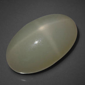 23.22캐럿 천연 크림 스타 문스톤, 투명한, 21.7×13.3 mm, 투명/반투명