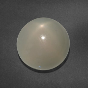15.64캐럿 천연 밀키 화이트 스타 문스톤, 투명한, 14.28 mm, 투명/반투명