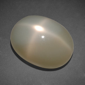 13.07캐럿 천연 밀키 화이트 스타 문스톤, 투명한, 투명/반투명