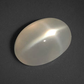 3.39캐럿 천연 오렌지 크림 스타 문스톤, 투명한, 11.6×8.4 mm, 투명/반투명