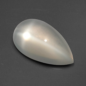 3.34캐럿 천연 오렌지 크림 스타 문스톤, 투명한, 13.7×7.9 mm, 투명/반투명