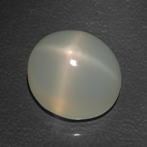 16.17캐럿 천연 크림 스타 문스톤, 투명한, 14.9×13.1 mm, 투명/반투명