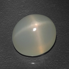 16.17캐럿 천연 크림 스타 문스톤, 투명한, 14.9×13.1 mm, 투명/반투명