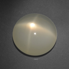 16.68캐럿 천연 크림 스타 문스톤, 라운드 컷, 17.13 mm, 투명한