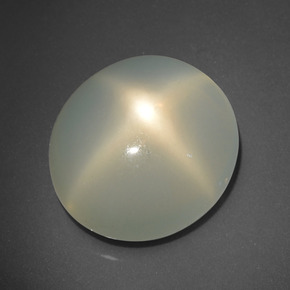 15.85캐럿 천연 크림 스타 문스톤, 타원형 컷, 17×15.3 mm, 투명한