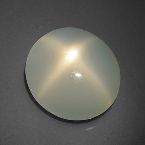 15.85캐럿 천연 크림 스타 문스톤, 타원형 컷, 17×15.3 mm, 투명한