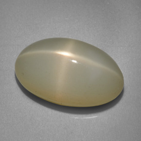 12.06캐럿 천연 크림 스타 문스톤, 타원형 컷, 18×10.8 mm, 투명한