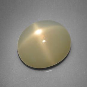 8.67캐럿 천연 크림 스타 문스톤, 타원형 컷, 14.3×12.7 mm, 투명한