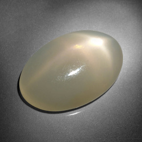 16.18캐럿 천연 크림 스타 문스톤, 타원형 컷, 22.1×14.8 mm, 투명한