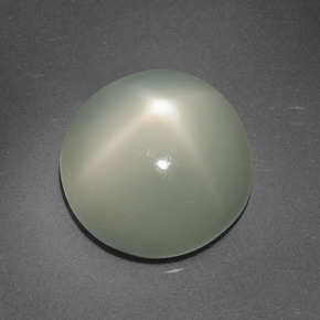 6.95캐럿 천연 크림 스타 문스톤, 라운드 컷, 12.36 mm, 투명한