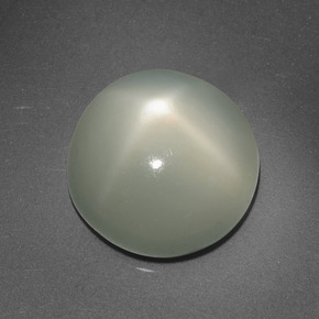 6.95캐럿 천연 크림 스타 문스톤, 라운드 컷, 12.36 mm, 투명한