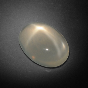 8.17캐럿 천연 크림 스타 문스톤, 타원형 컷, 16.8×12.3 mm, 투명한