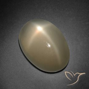 7.41캐럿 천연 미디엄 다크 오렌지 스타 문스톤, 타원형 컷, 14.2×10 mm, 투명한