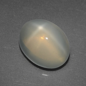 2.72캐럿 천연 크림 스타 문스톤, 타원형 컷, 9.3×7.2 mm, 투명한