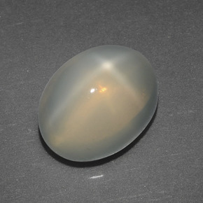 2.72캐럿 천연 크림 스타 문스톤, 타원형 컷, 9.3×7.2 mm, 투명한
