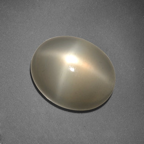 6.62캐럿 천연 크림 스타 문스톤, 타원형 컷, 13×10.7 mm, 투명한