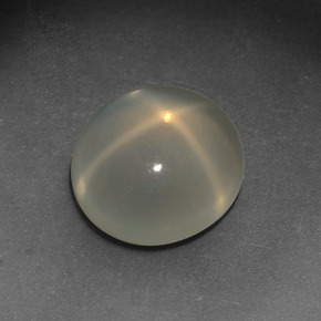 4.26캐럿 천연 크림 스타 문스톤, 타원형 컷, 11.5×10.6 mm, 투명한