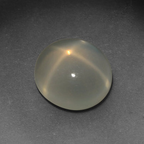 4.26캐럿 천연 크림 스타 문스톤, 타원형 컷, 11.5×10.6 mm, 투명한