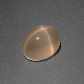 3.26캐럿 천연 크림 스타 문스톤, 타원형 컷, 9.1×7.2 mm, 투명한