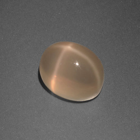 3.26캐럿 천연 크림 스타 문스톤, 타원형 컷, 9.1×7.2 mm, 투명한