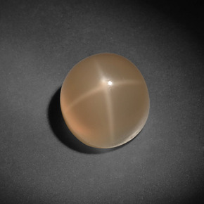 7.13캐럿 천연 크림 스타 문스톤, 라운드 컷, 9.82 mm, 투명한