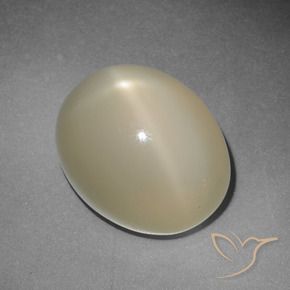 12.22캐럿 천연 오렌지 옐로우 스타 문스톤, 타원형 컷, 14.5×11.7 mm, 투명한