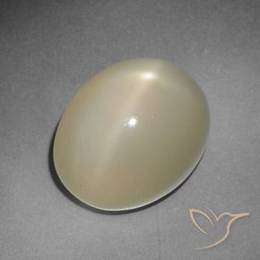 12.22캐럿 천연 오렌지 옐로우 스타 문스톤, 타원형 컷, 14.5×11.7 mm, 투명한