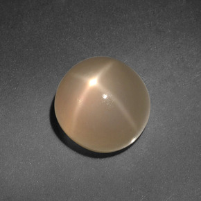 4.98캐럿 천연 크림 스타 문스톤, 라운드 컷, 9.22 mm, 투명한