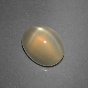 2.74캐럿 천연 크림 스타 문스톤, 타원형 컷, 9.2×7.2 mm, 투명한