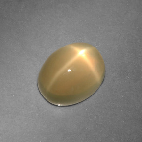 2.73캐럿 천연 크림 스타 문스톤, 타원형 컷, 9.2×7.3 mm, 투명한