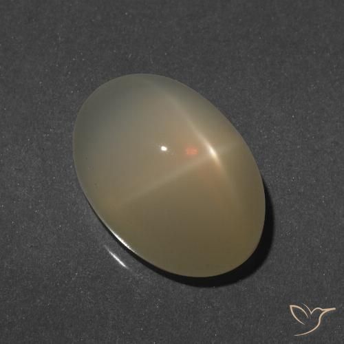 8.92ct 자연스러운 연노랑 스타 문스톤, 타원형, 투명한