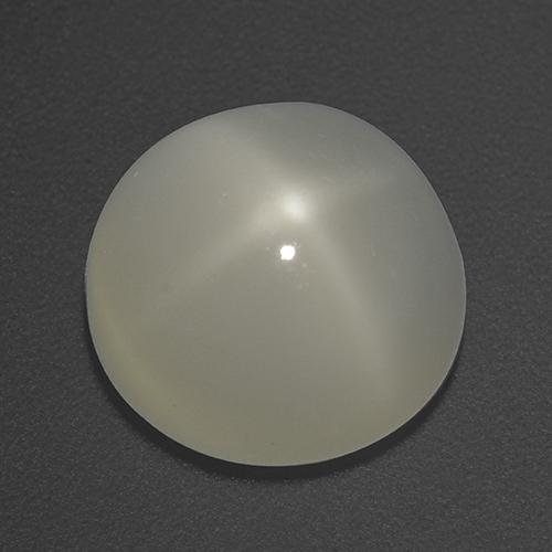 5.93캐럿 천연 따뜻한 화이트 스타 문스톤, 라운드 컷, 11.35 mm, 투명한